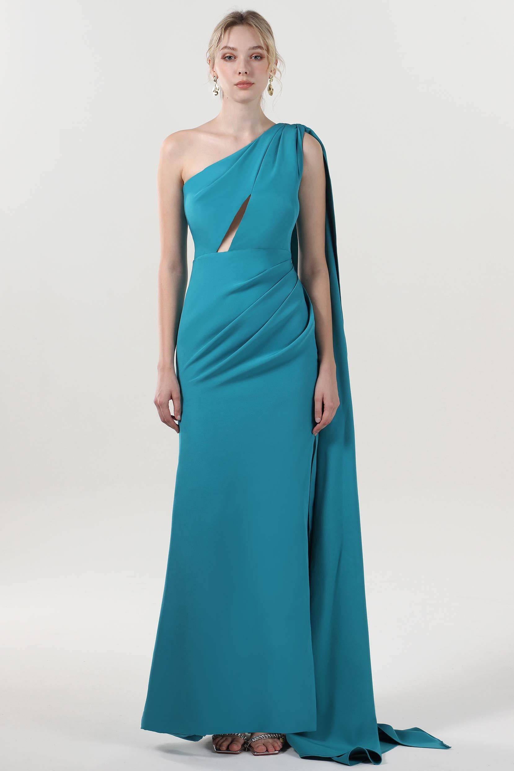 Sheath-Column Maxi Stretch Crepe Formal Dress CS0593 - COCOMELODY